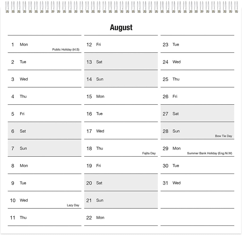 Academic Standing Flip Desktop Calendar