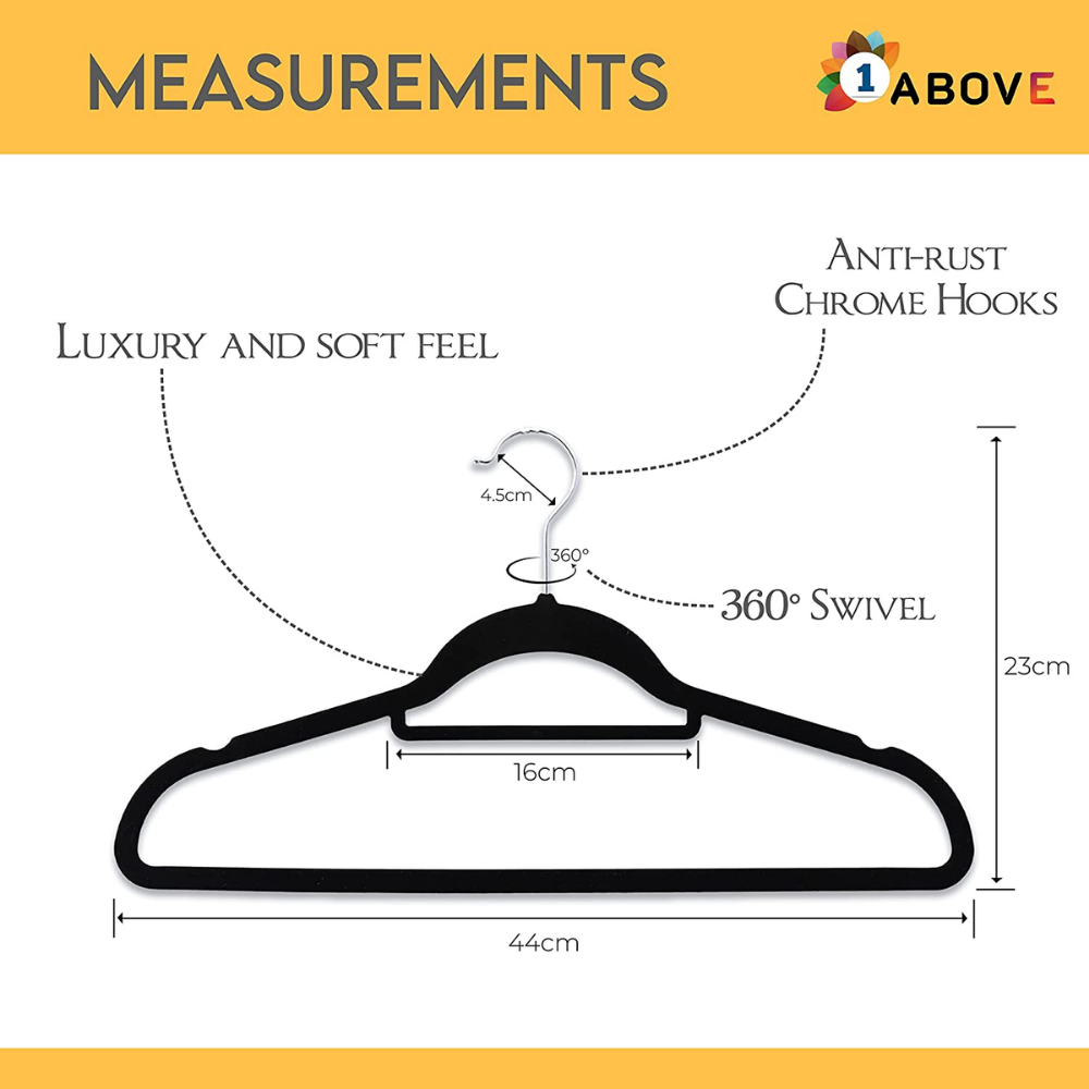 Black velvet hangers