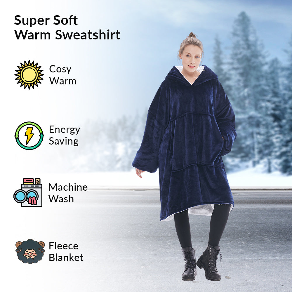 sherpa hoodie blanket