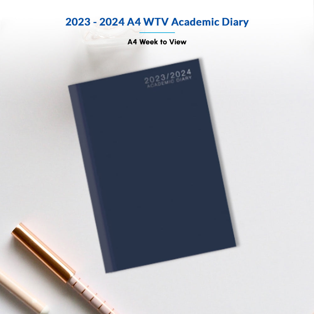 A4 Week To View Mid Year Academic Casebound Diary