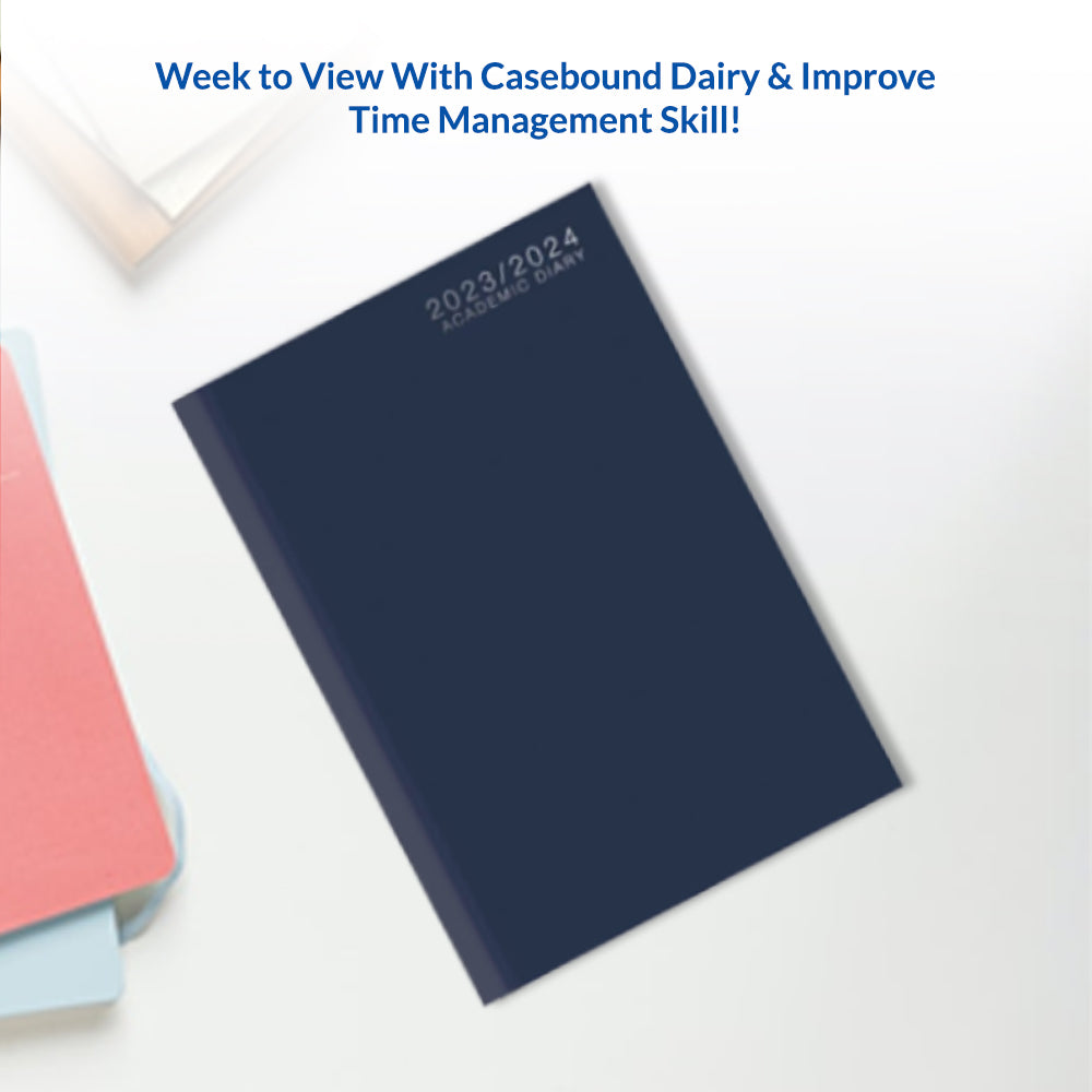 A4 Week To View Mid Year Academic Casebound Diary