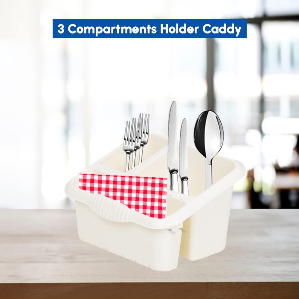 plastic cutlery drainer caddy