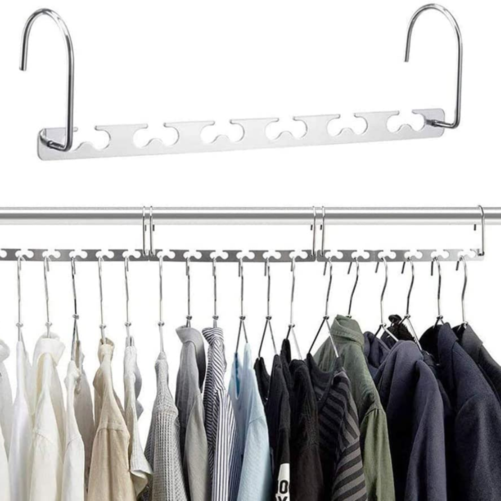 Space saving clothes hangers