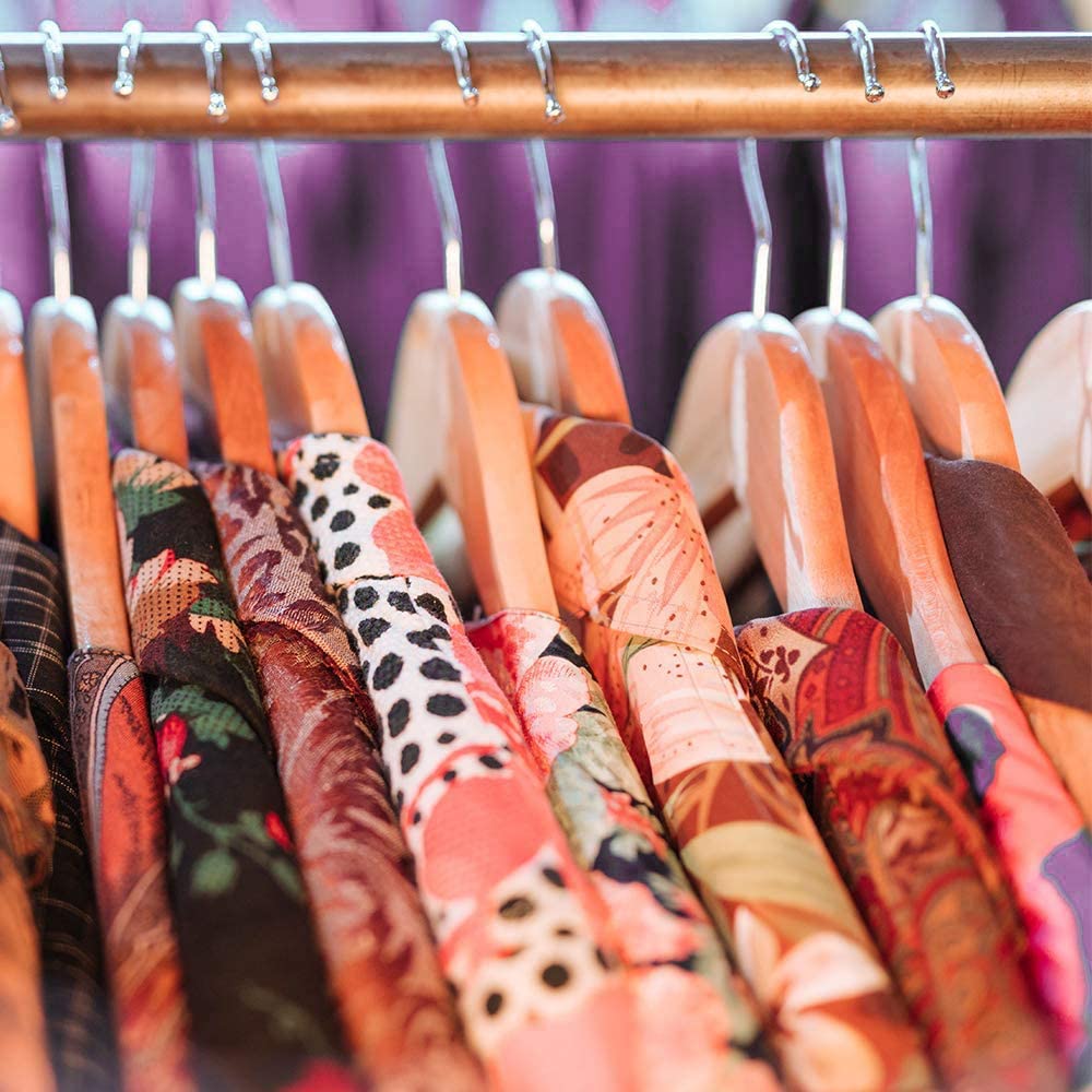 Brown coat hanger