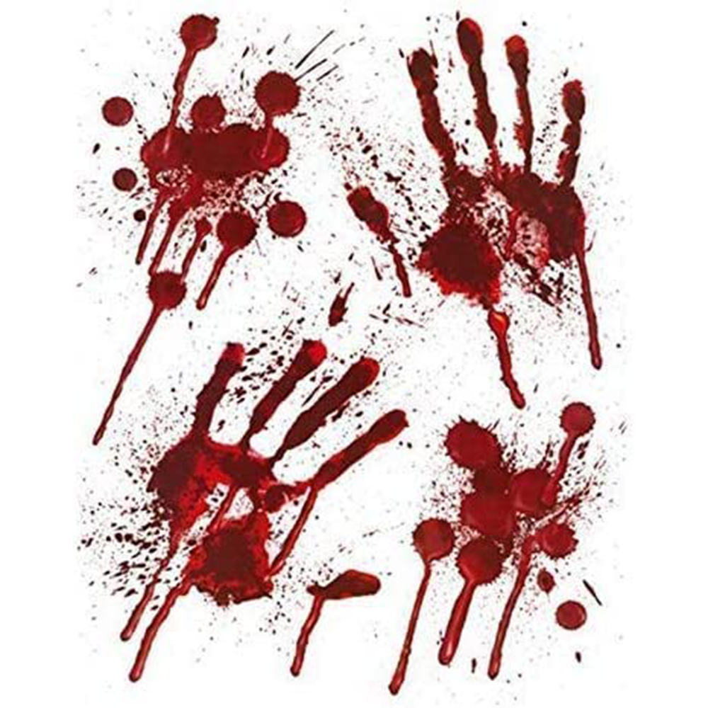 Halloween Bloody Hands Window Stickers