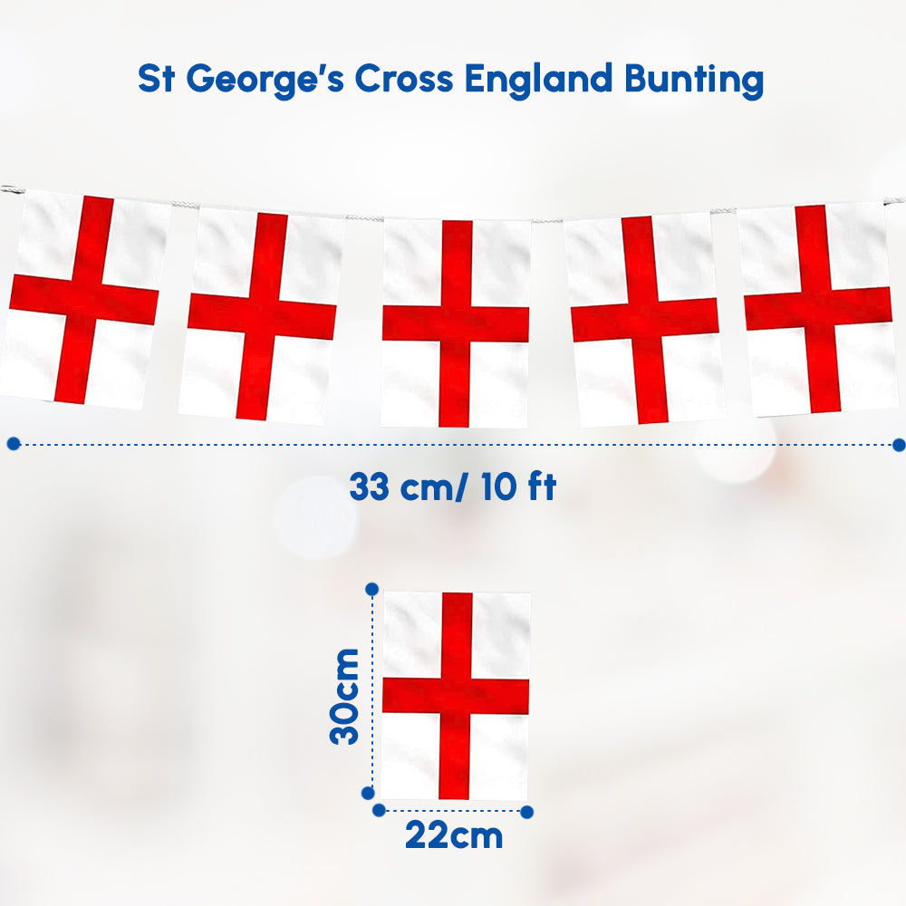 England Rectangular Bunting Flag