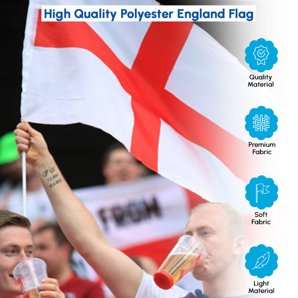 England National Flag With Brass Eyelets