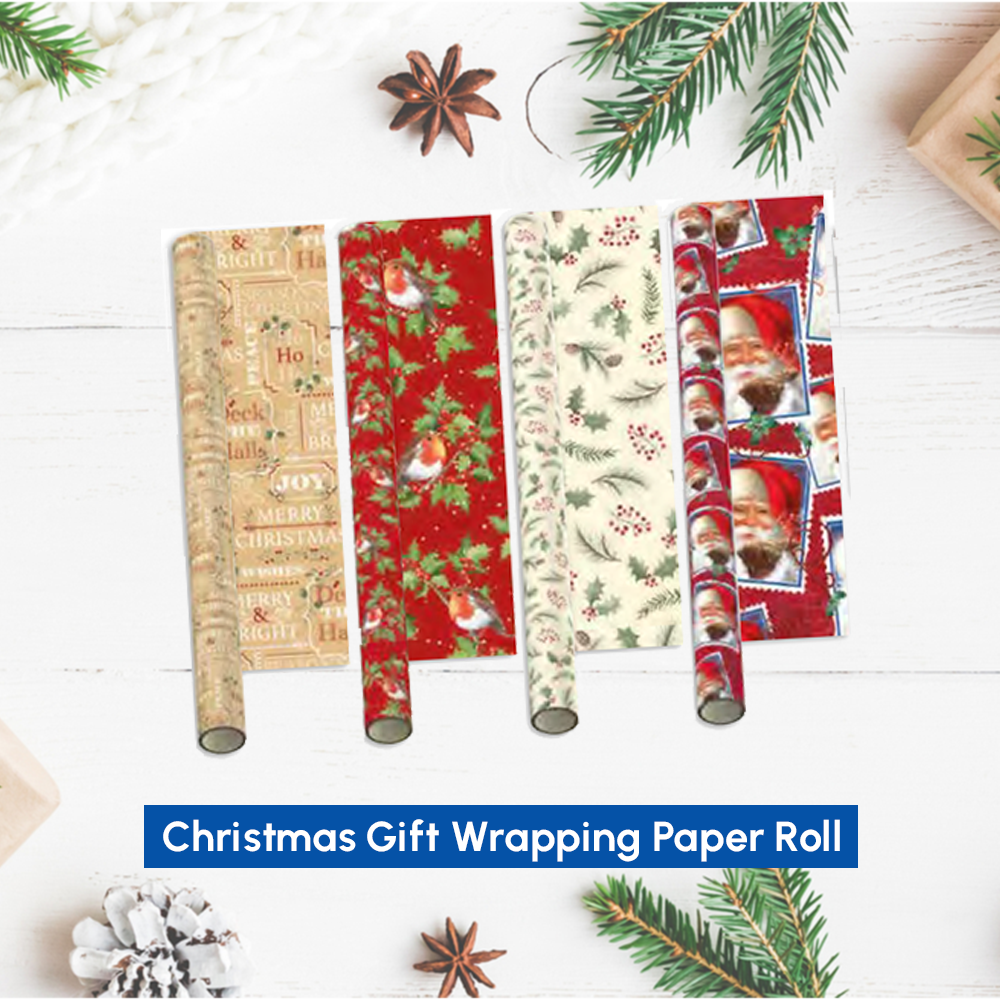 Traditional christmas wrapping paper