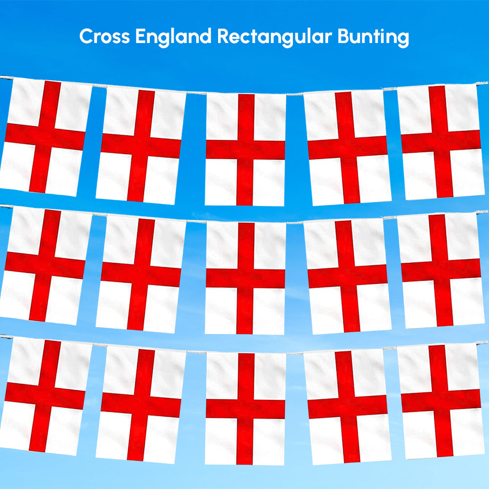England Rectangular Bunting Flag