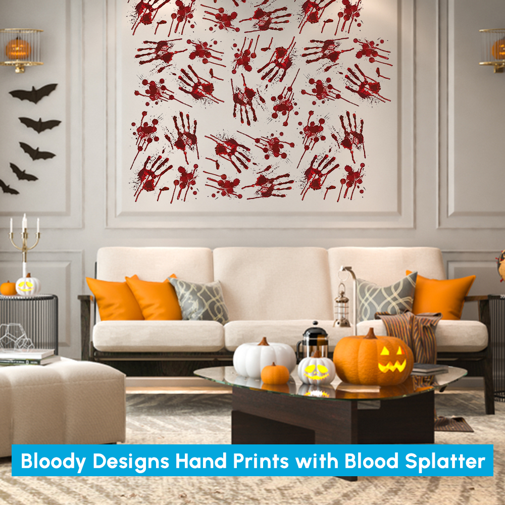 Halloween Bloody Hands Window Stickers