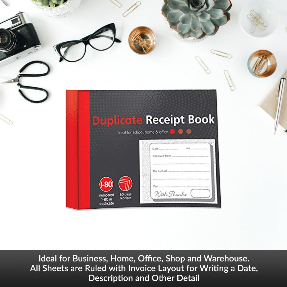 Buy Half Size Duplicate Receipt Book - 80 Pages