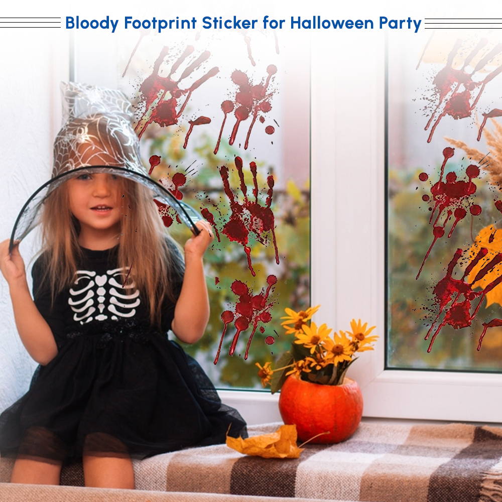 Halloween Bloody Hands Window Stickers