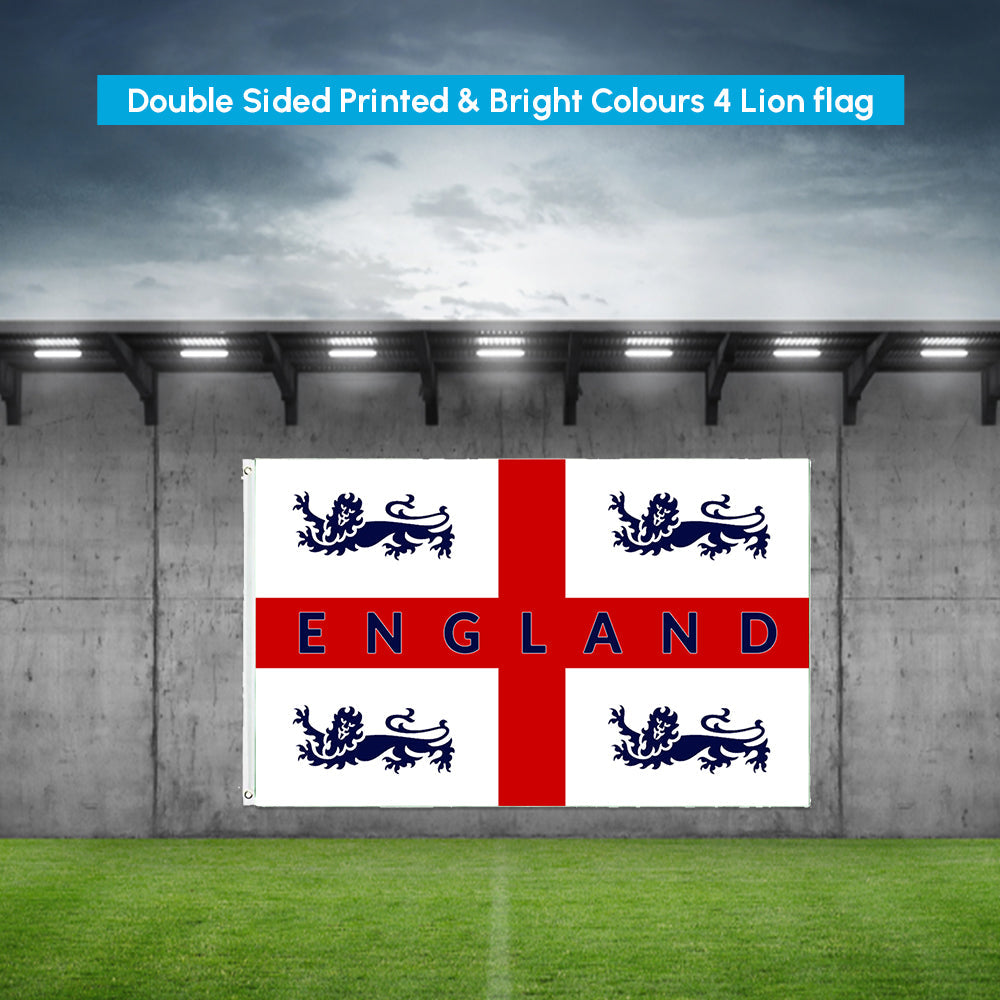 England 4 Lions Flag