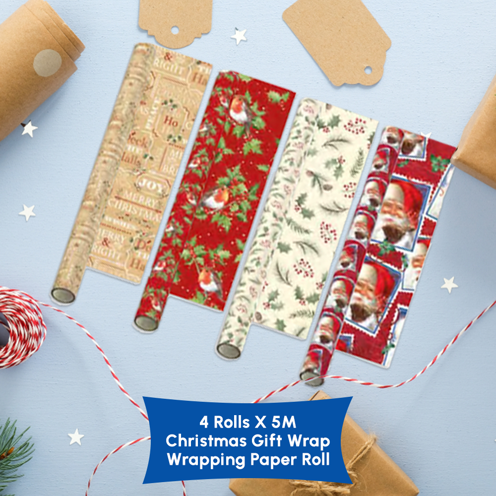 Traditional christmas wrapping paper