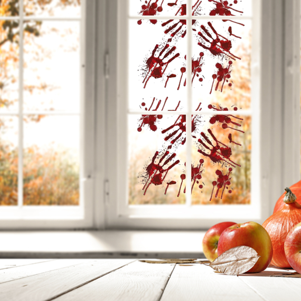 Halloween Bloody Hands Window Stickers