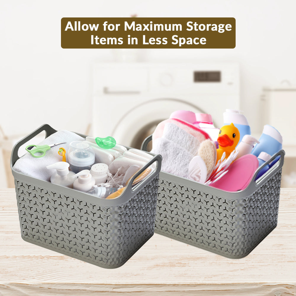 Grey Plastic Storage Boxes