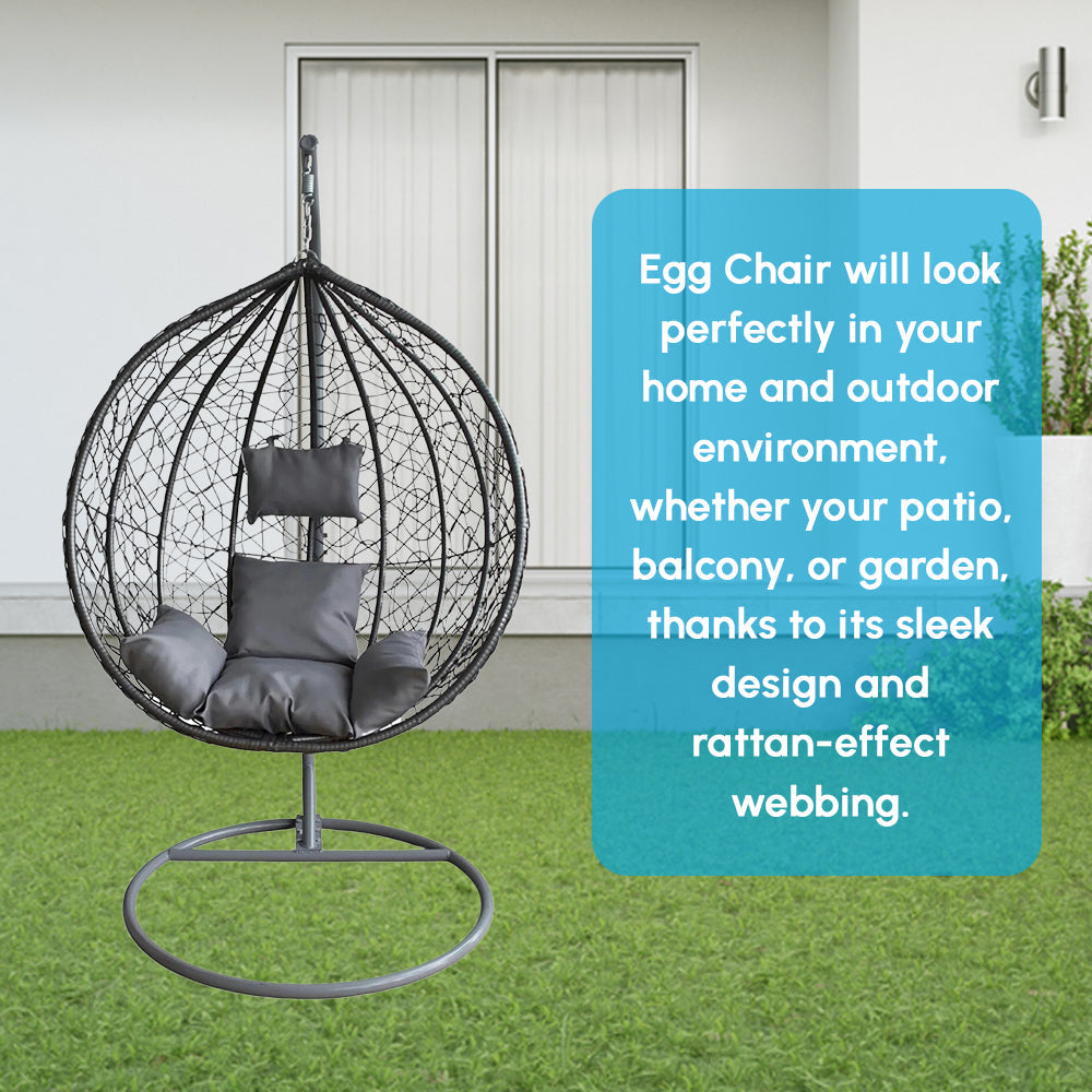 swing egg chair with stand