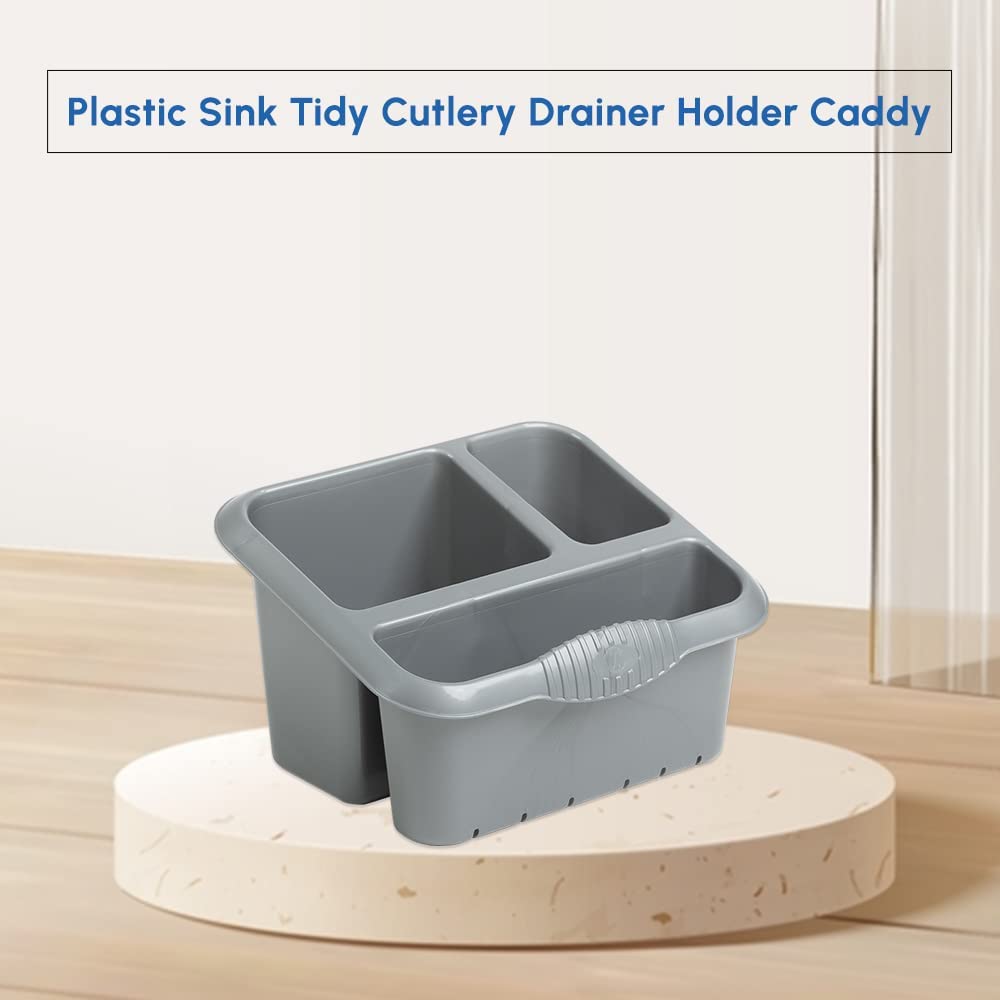 plastic cutlery drainer caddy