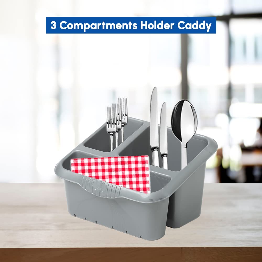 plastic cutlery drainer caddy